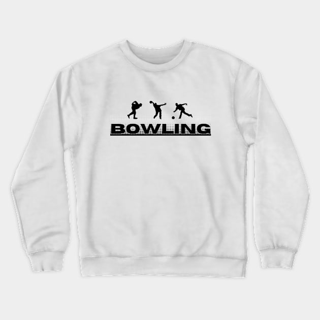 BOWLING SILHOUETTE Crewneck Sweatshirt by KKMDESIGN